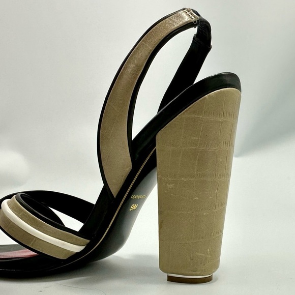 Charles Jourdan Paris tan slingback chunky heel size 9 - Picture 13 of 15